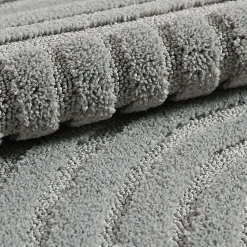Tapis rond à relief Lena Gris 200x200cm