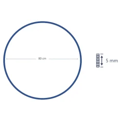 Tapis rond effet tissé Boyoz GoodHome tissage à plat L.80 x L.80cm naturel