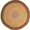 Tapis rond en toile de jute beige et marron ⌀120cm Deco&co