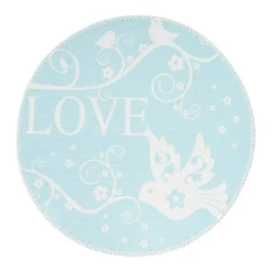 Tapis Rond Enfant Imprimé "Bambini VII" 160cm Menthe