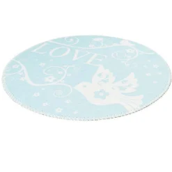 Tapis Rond Enfant Imprimé "Bambini VII" 160cm Menthe