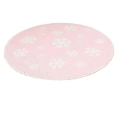 Tapis Rond Enfant Imprimé "Bambini VIII" 160cm Rose