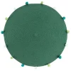 Tapis Rond Enfant "Pompomparty" 90cm Vert