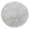 Tapis rond fausse fourrure beige ⌀90cm Ornami