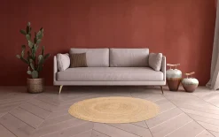 Tapis rond Melua en jute tissé Ø80cm GoodHome