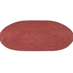 Tapis rond ou oval style jute intérieur extérieur JUTY 120x120 cm