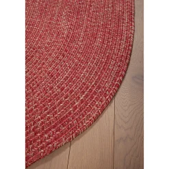 Tapis rond ou oval style jute intérieur extérieur JUTY 120x120 cm