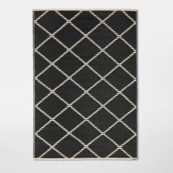 Tapis rural Blooma RUR 2-33-6 bleu nuit et bouleau 120 x 170 cm
