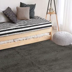 Tapis salon à base fine souple extra doux gris foncé 160x230
