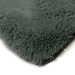 Tapis salon à base fine souple extra doux gris foncé 225x340