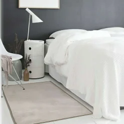 Tapis salon aspect velours extra-doux écru 60x120