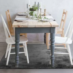 Tapis salon aspect velours gris 120x170