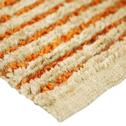 Tapis salon bi-texture beige orange 60x90