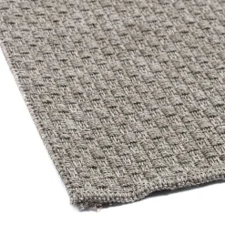 Tapis salon de couloir aspect jute gris 80x150