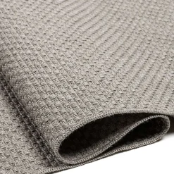 Tapis salon de couloir aspect jute gris 80x150
