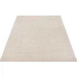 Tapis salon DEMILU Tapis doux en relief, beige