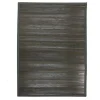 Tapis salon en bambou larges lattes ganse gris 120x170