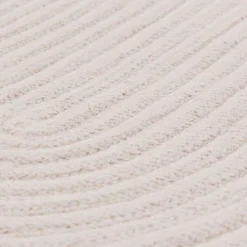 Tapis salon en coton réversible effet cordage écru 50x80