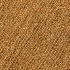 Tapis salon en jute coton avec franges ocre 120x170