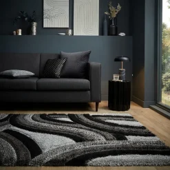 Tapis salon et chambre épais moderne FUZZY 120x170 cm