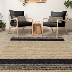 Tapis salon et chambre pure jute BANYAN 160x230 cm