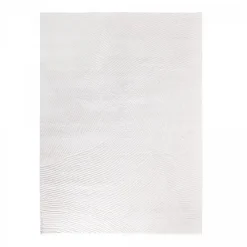 Tapis salon et chambre tissé motif faux uni DAMCIA, crème