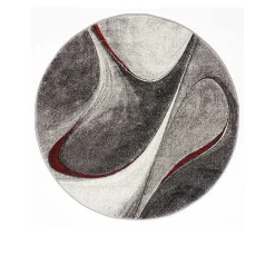 Tapis salon et chambre tissé motif géométrique MILAR, rouge