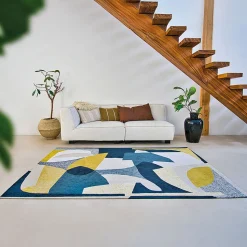 Tapis salon et chambre tissé plat STOOPY 170x240 cm