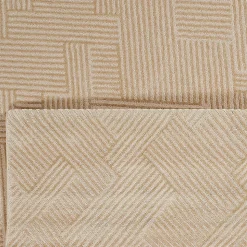 Tapis salon et chambre tissé motif géométrique CEROTEO, beige