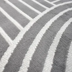 Tapis salon et chambre tissé motif géométrique LYN49 ARCRIL, gris