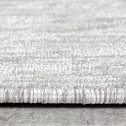 Tapis salon et chambre tissé motif uni SAKRDA, écru