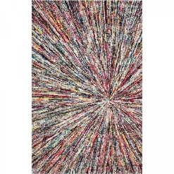 Tapis salon et chambre tissé motif ethnique LYN6 IMPACT, Multicolore