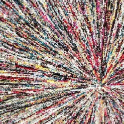 Tapis salon et chambre tissé motif ethnique LYN6 IMPACT, Multicolore