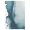 Tapis salon et chambre tissé plat BLUE MIRAGE Diam 140 cm