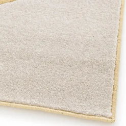 Tapis salon et chambre tissé motif géométrique CONTUNI, beige, jaune