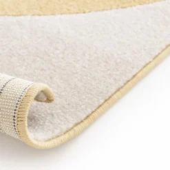 Tapis salon et chambre tissé motif géométrique CONTUNI, beige, jaune