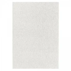 Tapis salon et chambre tissé motif uni SAKRDA, écru