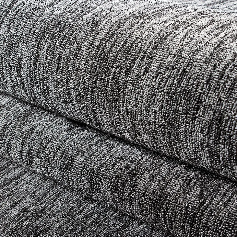 Tapis salon et chambre tissé motif uni SAKRDA, gris