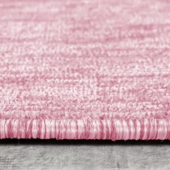 Tapis salon et chambre tissé motif uni SAKRDA, rose