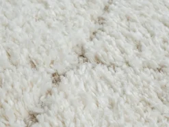 Tapis salon poils longs nordique - Crème - 200 x 290 cm - Bahar Shaggy
