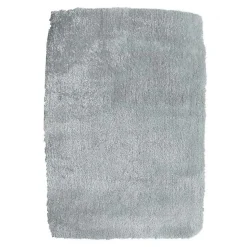 Tapis salon poils longs toucher laineux gris nuage 60x90