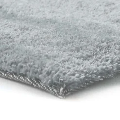 Tapis salon poils longs toucher laineux gris nuage 60x90
