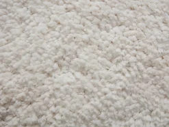 Tapis shaggy à poils longs bords ondulés - 160 x 230 cm - Blanc - NERIDA