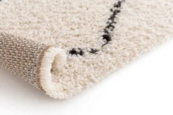 Tapis Shaggy Coltrane motif Berbère L. 160 x l. 230 x ep. 3 cm beige GoodHome