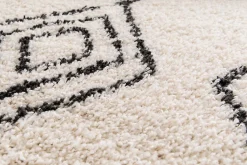 Tapis Shaggy Coltrane motif Berbère L. 160 x l. 230 x ep. 3 cm beige GoodHome