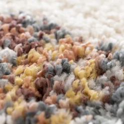 Tapis shaggy tissé motif berbère AURORA 1, Ecru, beige