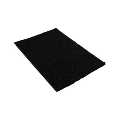 Tapis shaggy tissé motif uni SG LOCA, noir