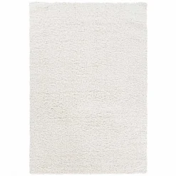Tapis shaggy tissé motif uni LYN4 UNILA, crème