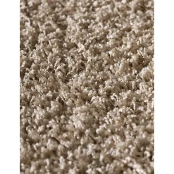 Tapis shaggy tissé motif uni SG LOCA, beige