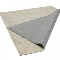 Tapis shaggy tissé motif uni TAPITOP, beige